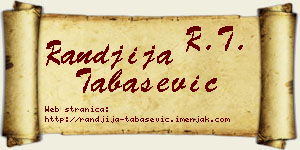 Ranđija Tabašević vizit kartica